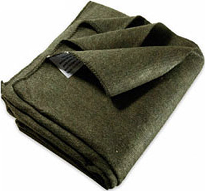 60" x 80" Green Wool Blanket