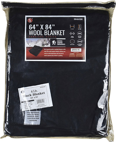 SE® 64" x 84" Wool Blanket in Zippered Bag