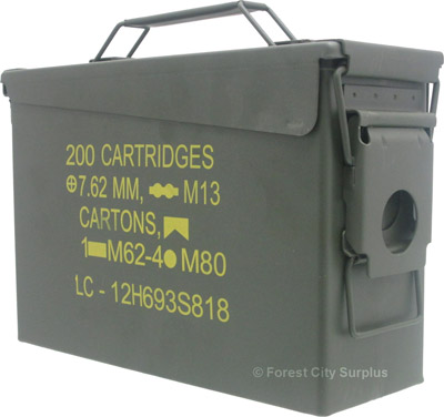 .30 Caliber Metal Ammo Box Crates