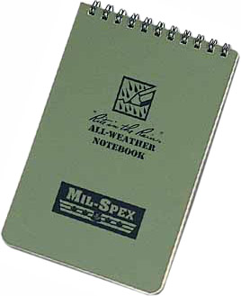 Waterproof Paper, All Weather Notebooks Notepads - 3x5-inch - Military ...