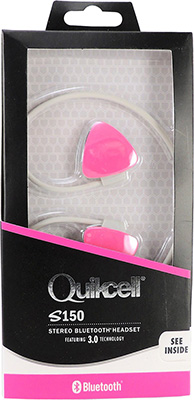 Quikcell® S150 Stereo Wireless Bluetooth Headphones with Microphone