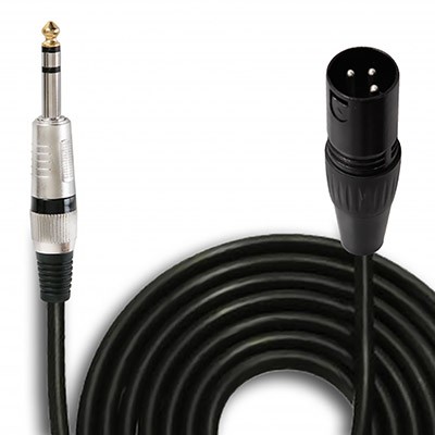 Pyle Canada PPJX50 Professional Speaker Cable 1/4' to XLR Male - 50 Ft 12 Gauge 