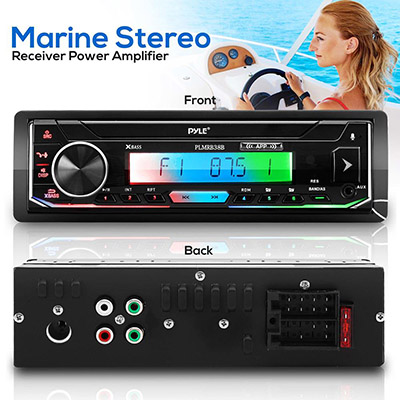 Pyle® PLMRB38B Marine Stereo Receiver