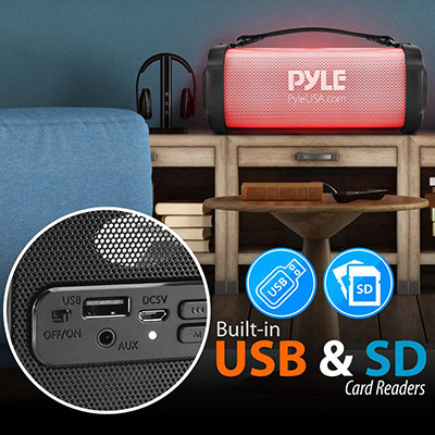 Pyle Canada PBMSPRG4 Portable Bluetooth Boombox Speaker