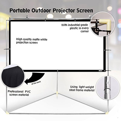 Pyle® PRJTPOTS101 100-inch Outdoor Projector Screen