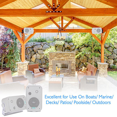 Pyle® PDWR30W Waterproof Wall Mount Indoor/Outdoor Speakers 