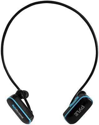 Pyle® PSWP6BK Flextreme Waterproof Headphones with Built-in MP3 Player