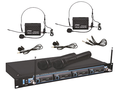 Pyle Canada  PDWM4300 4 Channel VHF Wireless Microphone System