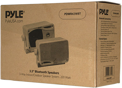 Pyle® PDWR42BT 100 Watt RMS Powered Outdoor Bluetooth Stereo Speakers