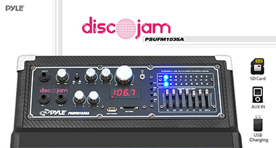 Pyle® PSUFM1035A Disco Jam Series 1000 Watt Bluetooth Speaker System