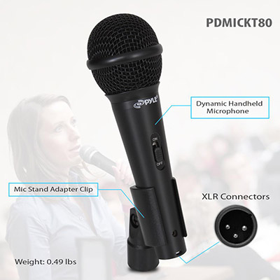Pyle Canada  PDMICKT80 Handheld Dynamic Microphones 3 Pack