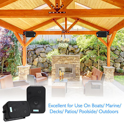 Pyle® PDWR50B Waterproof Wall Mount Indoor/Outdoor Speakers 