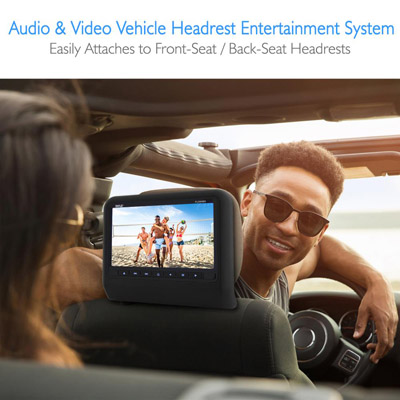 Pyle® PLD94BK Vehicle Headrest 9-Inch Video Display