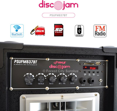 Pyle® PSUFM837BT 400 Watt RMS Disco Jam Bluetooth Speaker System