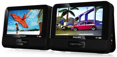 Portable Dual DVD Players with 7-Inch LCD Screens