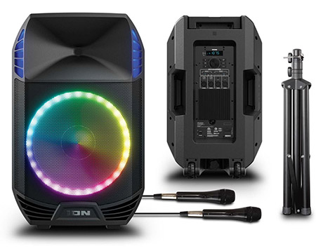 ION Total PA™ Extreme 600-Watt Sound System with Multi-Colour Lights Speaker