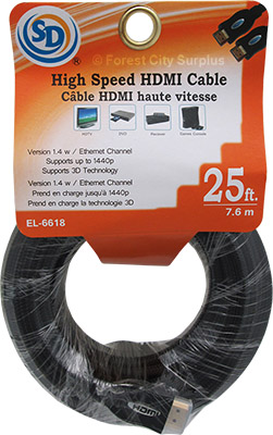 High Speed 25-Foot Braided HDMI Cable