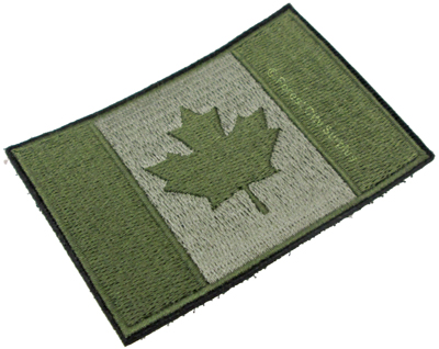 3x2-inch Canadian Flag Badges with Velcro Backing 