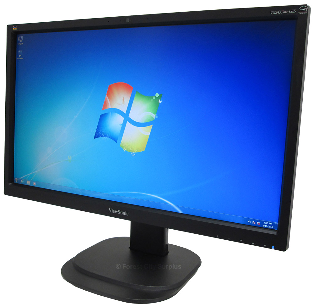 Viewsonic 24 inch LED Computer Monitor Computers Off 
