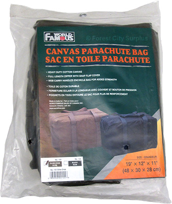 World Famous Small Olive Canvas Parachute Bags