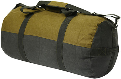 World Famous® 30X16-inch Waxed Canvas Round Duffle Bags
