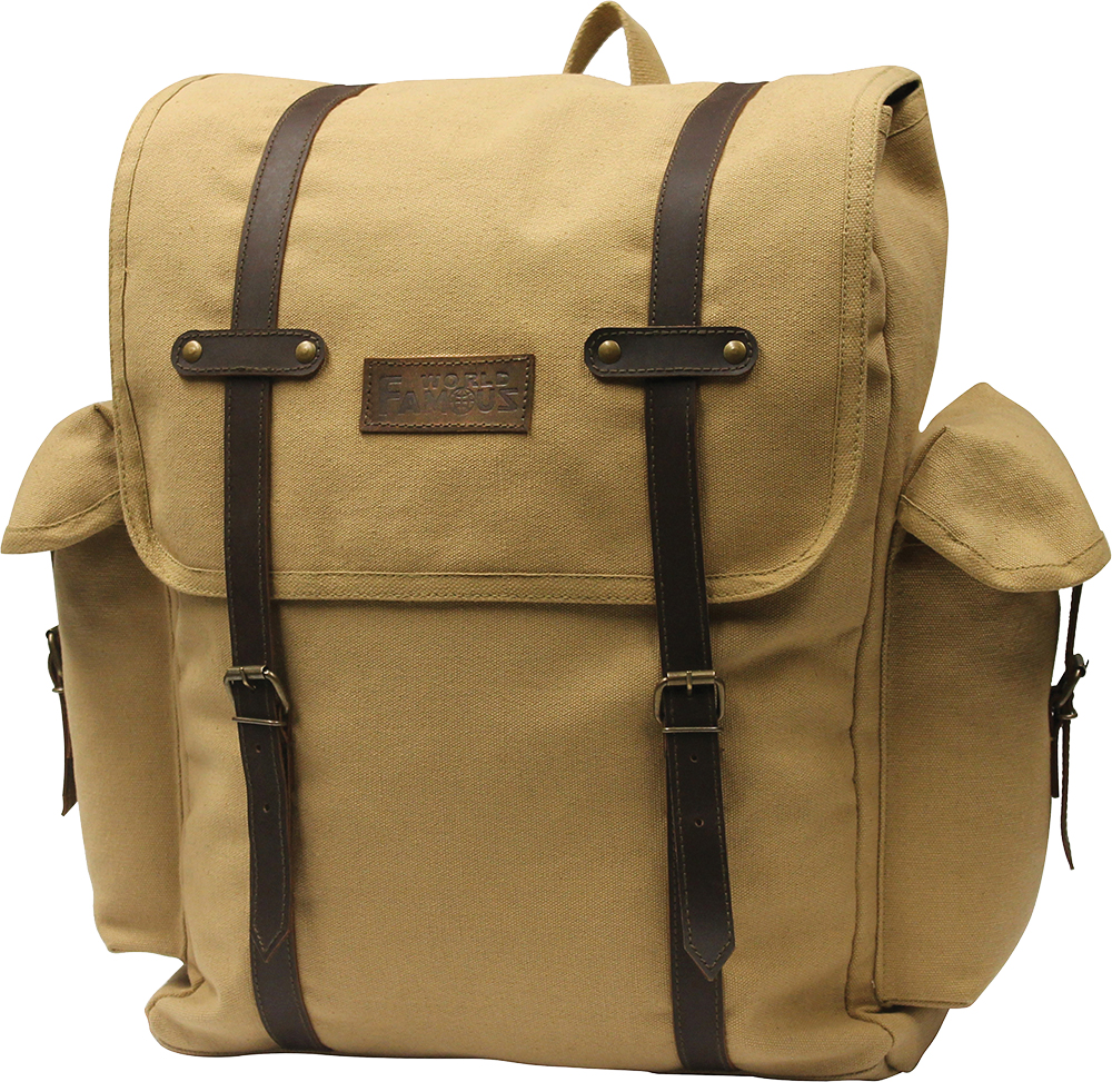 World Famous Frobisher Canvas Backpack With Laptop Pocket - Day Packs ...
