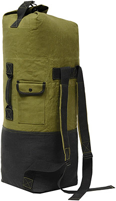 World Famous® 22 x 38-inch Size Waxed Canvas Army Style Duffle Bags