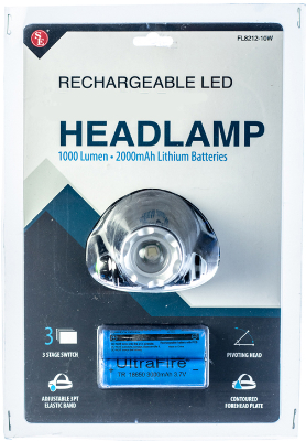 1000 Lumen Rechargeable Headlamp