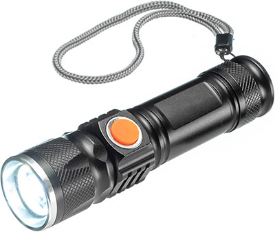 SE® 500 Lumens Rechargeable Flashlight with Built-in USB