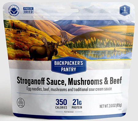 Backpacker's Pantry Stroganoff Sauce, Egg Noodles, Beef & Mushrooms