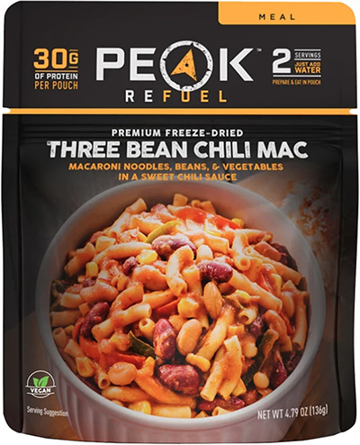 Peak Refuel  Three Bean Chili Mac Freeze-dried Meal