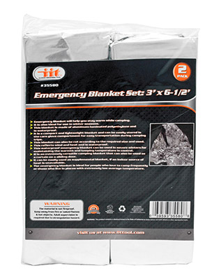 Compact Insulated Emergency Blankets 2-Pack