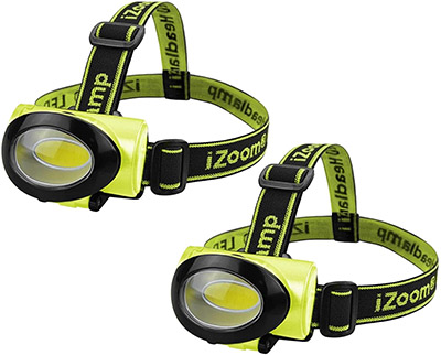 i-Zoom® Pro COB LED 200 Lumens Headlamp 2-Pack