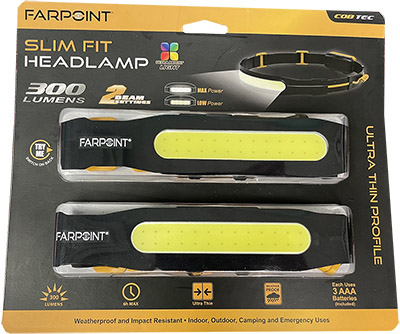 Farpoint® 300 Lumens Slim-fit Headlamp - 2 Pack