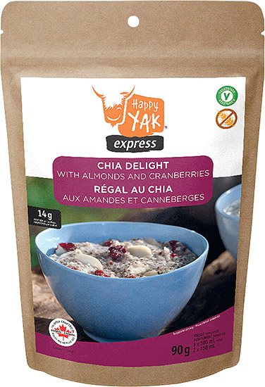 Happy Yak Chia Delight with Almonds and Cranberries