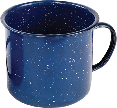 World Famous® Blue Enamel Steel Soup Mug