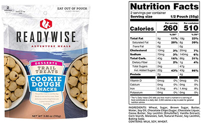 Readywise  Trail Treats Cookie Dough Snacks