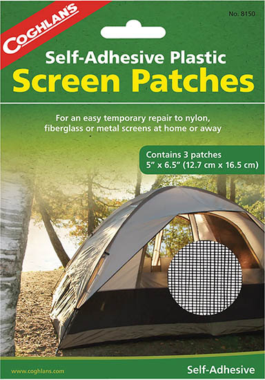 Coghlan's Self Adhesive Plastic Tent Screen Repair Patches
