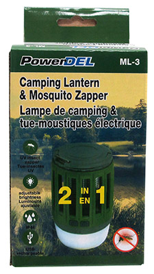 PowerDEL® Rechargeable Camping Lantern and Mosquito Zapper