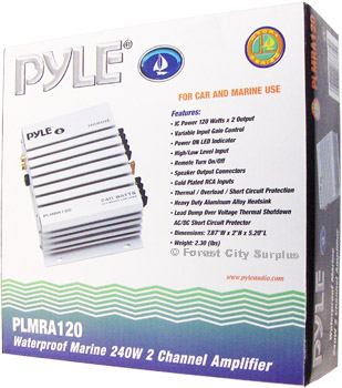 PLMRA120 - Pyle Canada  240 Watt Waterproof Marine Amplifiers