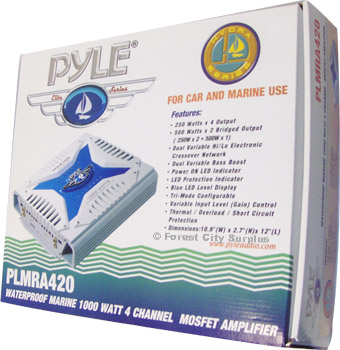 Pyle Canada PLMRA420 1000 Peak Watt Marine Amplifiers
