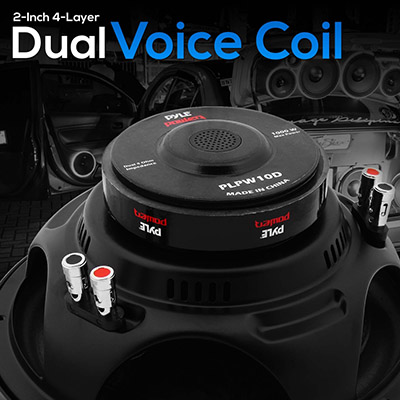 Pyle Canada  PLPW10D 10" 1000 Watt Dual Voice Coil Car Audio Subwoofer