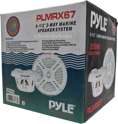 Pyle Canada  PLMRX67 250-Watt 6.5-Inch 2-Way Marine Speakers