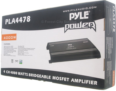 Pyle® PLA4478 4-Channel 400 Watt RMS Car Audio Amplifier