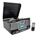 Retro Style Turntable with CD, Radio, USB, and Vinyl-to-MP3 Encoding