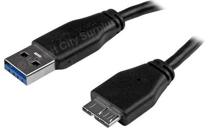 StarTech  Slim SuperSpeed USB 3.0 A to Micro-B Cable