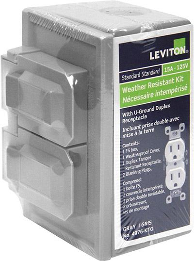 Leviton® Weatherproof U-Ground Duplex Receptacle Kit