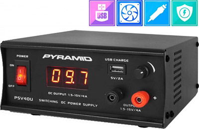 Pyramid Canada  PSV40U Adjustable Voltage, 4 Amp Bench Power Supply