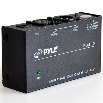 Pyle Canada  PS430 Compact 1-Channel 48V Phantom Power Supply