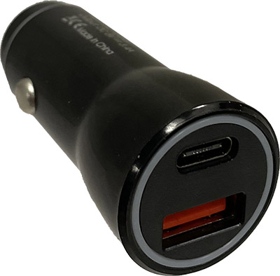 USB-C and USB-A Dual Car Charger